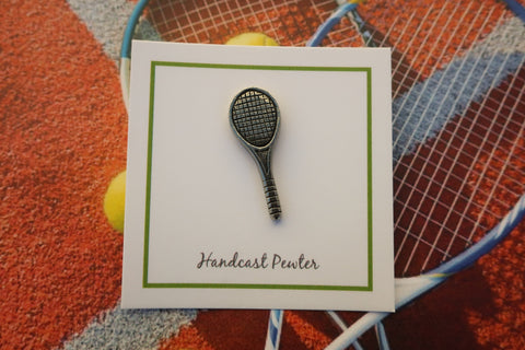 Tennis Racquet Lapel Pin