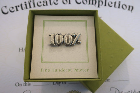 100% Lapel Pin