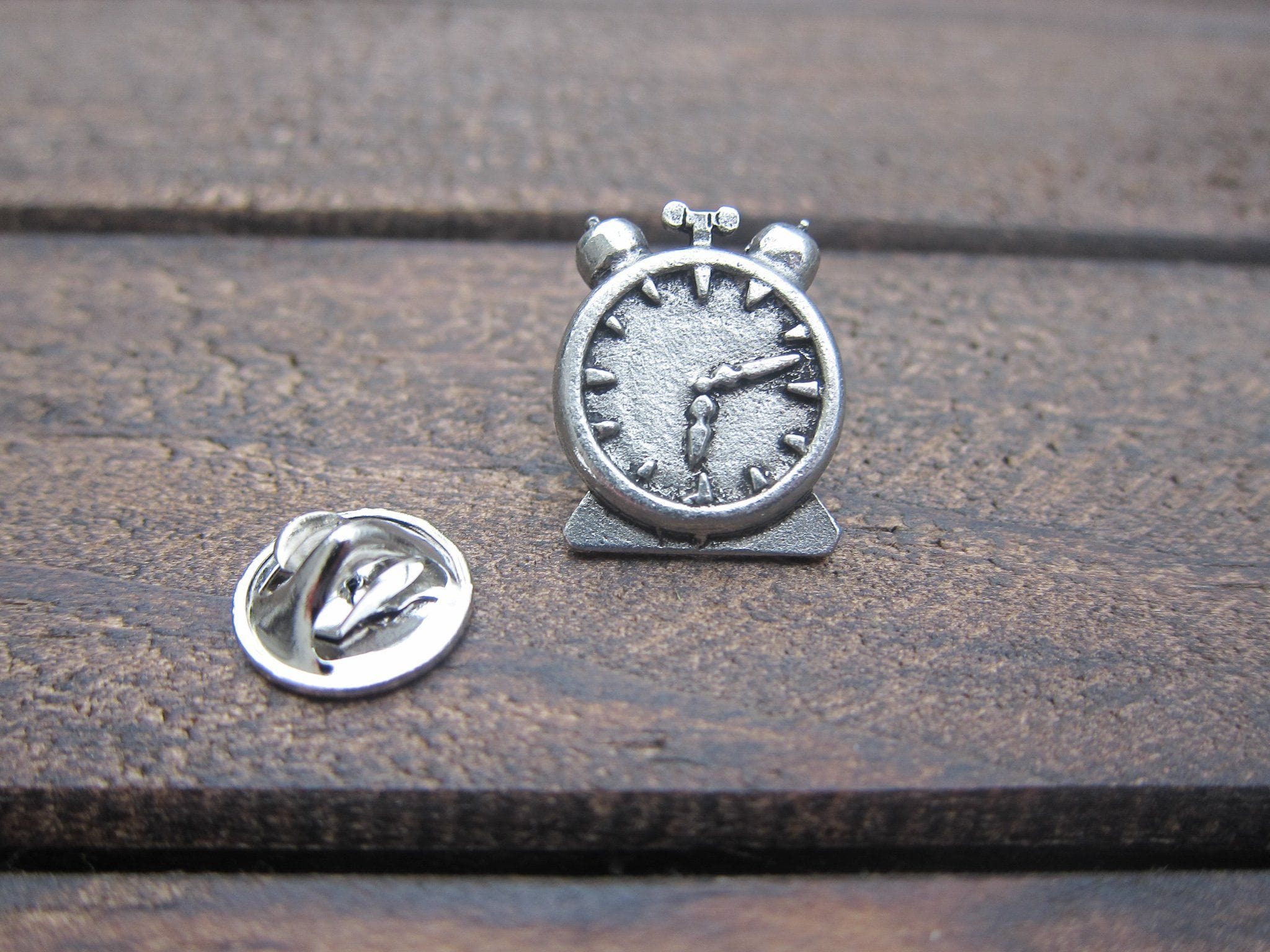 Alarm Clock Lapel Pin - Timeless Style | Lapel Pin Planet – lapelpinplanet