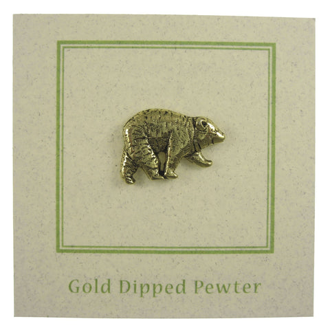 Bear Gold Lapel Pin