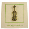 Violin Gold Lapel Pin