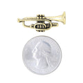 Trumpet Gold Lapel Pin