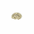 Brain Gold Lapel Pin