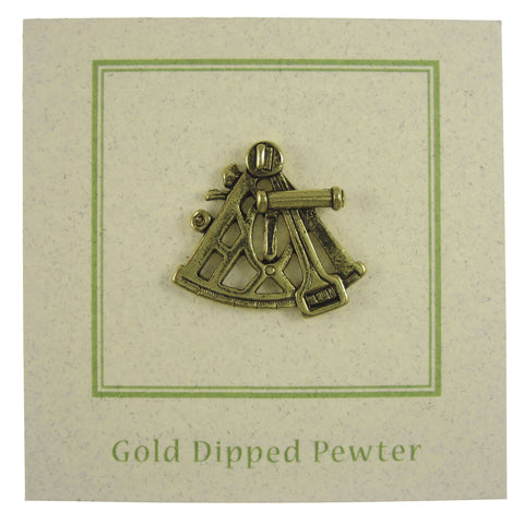 Sextant Gold Lapel Pin
