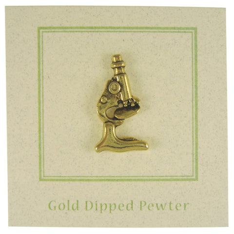 Microscope Gold Lapel Pin
