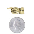 Pointing Finger Gold Lapel Pin