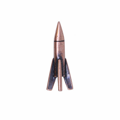 Rocket Copper Lapel Pin | lapelpinplanet