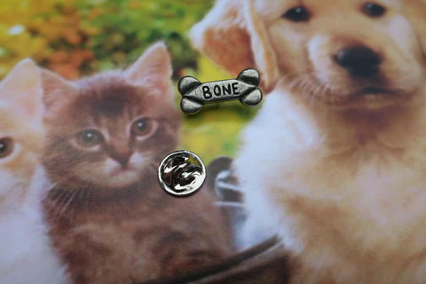 Dog Bone Lapel Pin