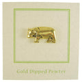 Hippopotamus Gold Lapel Pin