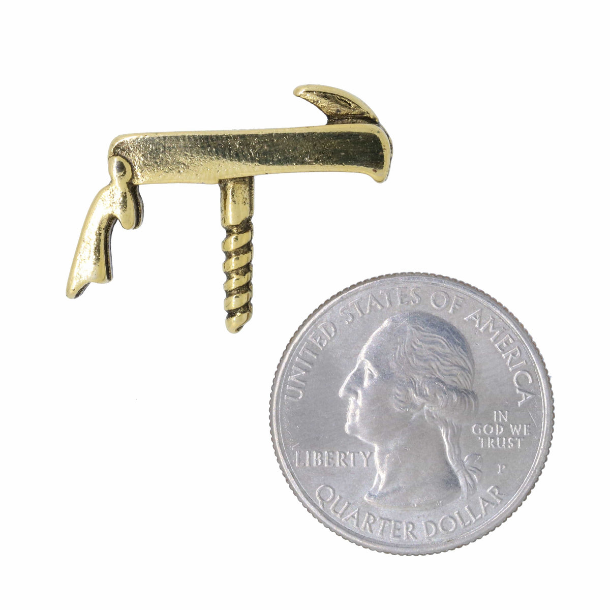 Waitress Pin Waiter's Corkscrew Gold Lapel Pin – lapelpinplanet