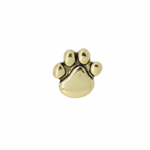 Paw Print Gold Lapel Pin