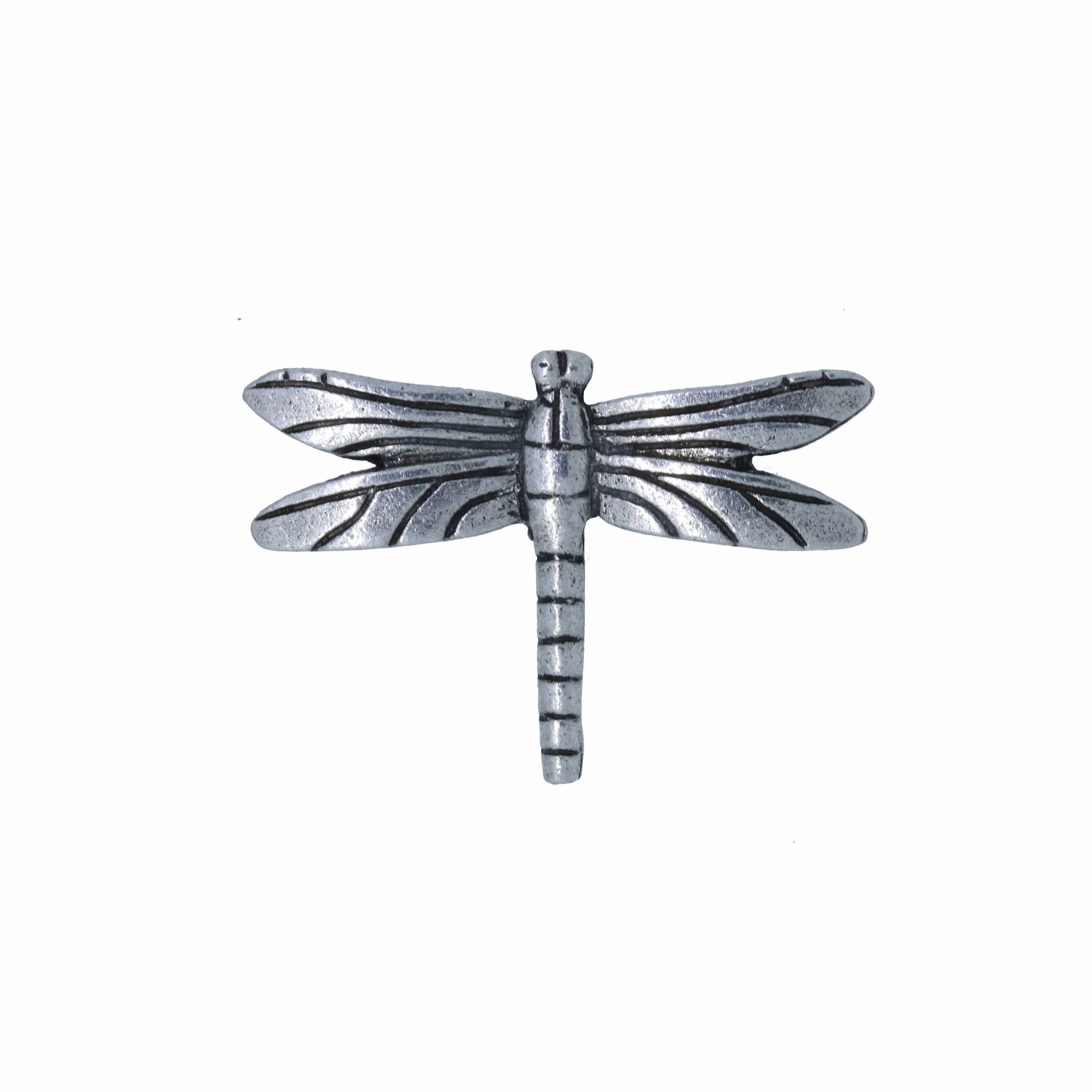 Alilang Gunmetal Tone Dragonfly Brooch Pin With Clear Rainbow Rhinestones - Bold Insect Jewelry