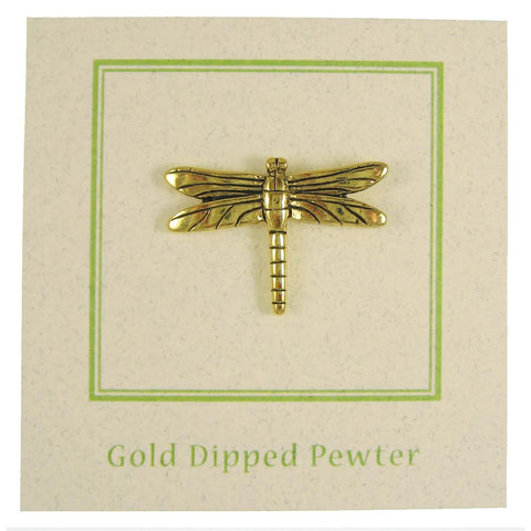 Dragonfly Gold Lapel Pin