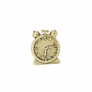 Alarm Clock Gold Lapel Pin