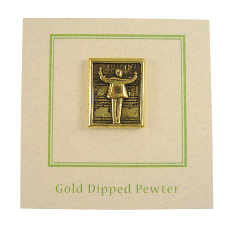 Music Conductor Gold Lapel Pin