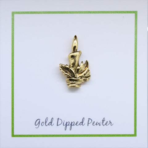Candlestick Gold Lapel Pin
