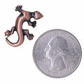 Gecko Copper Lapel Pin