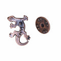 Gecko Copper Lapel Pin