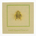 Adirondack Chair Gold Lapel Pin