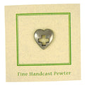 Heart with Cross Lapel Pin