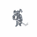 Hockey Moose Lapel Pin