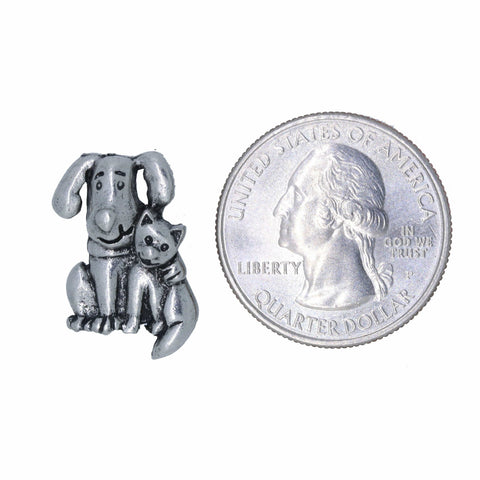 Dog and Cat Lapel Pin