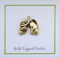 Lungs Gold Lapel Pin