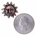 Sun Face Copper Lapel Pin