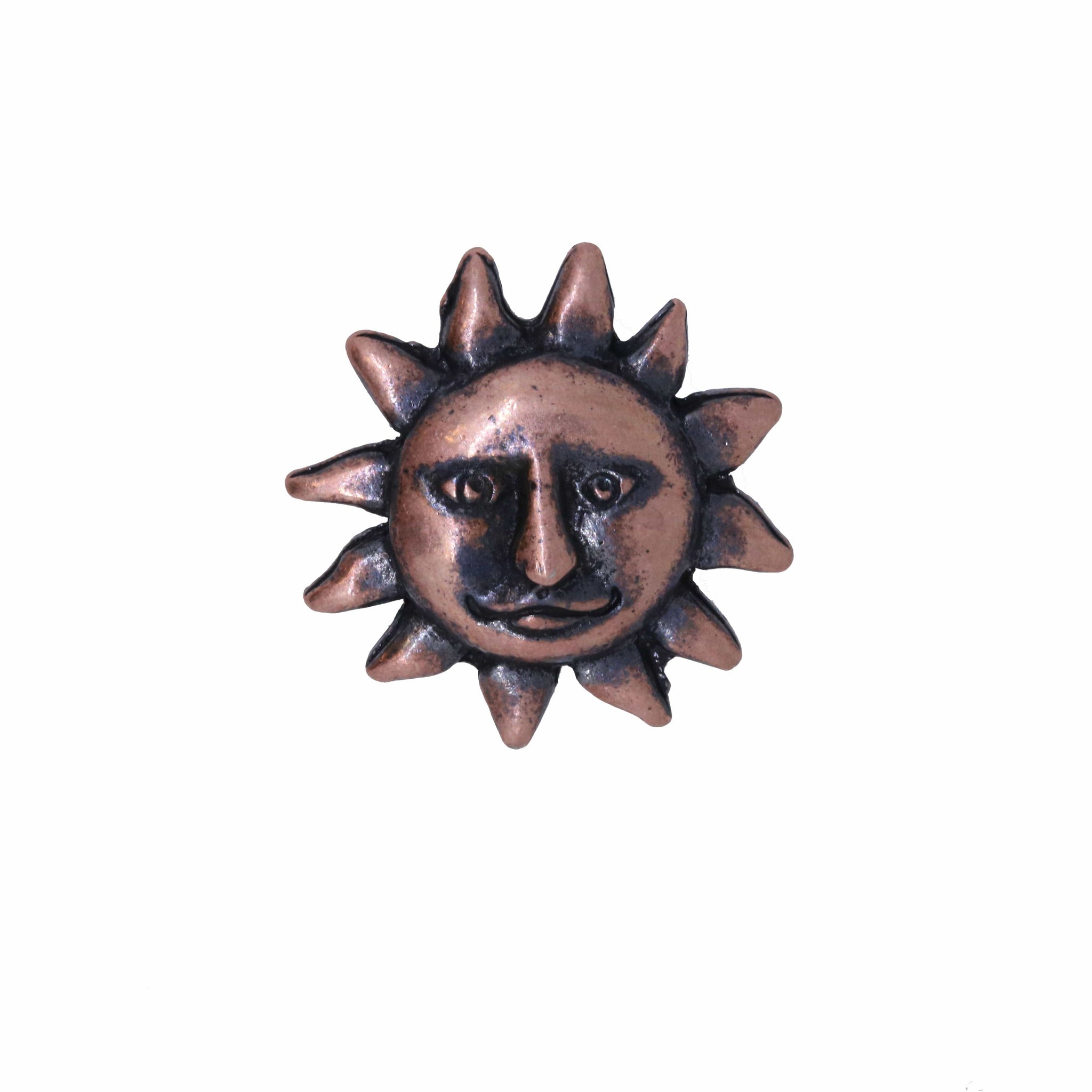 Sun Face Pin Sun Face Copper Lapel Pin - Radiant Energy | Lapel Pin Planet ...
