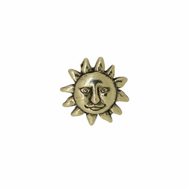 Sun Face Gold Lapel Pin