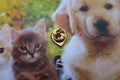Heart and Paw Gold Lapel Pin