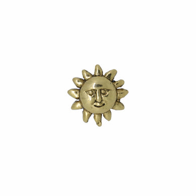 Small Sunface Gold Lapel Pin