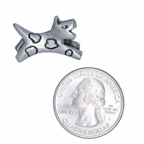 Leaping Dog Lapel Pin