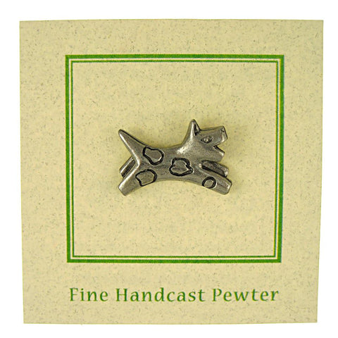 Leaping Dog Lapel Pin