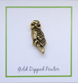 Owl Gold Lapel Pin