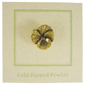 Pansy Gold Lapel Pin