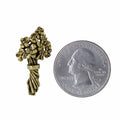 Bouquet of Flowers Gold Lapel Pin