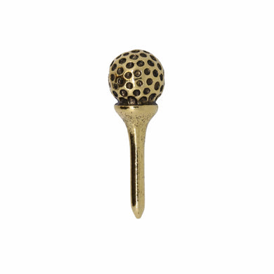 Golf Tee Gold Lapel Pin | lapelpinplanet