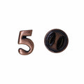 Number 5 Copper Lapel Pin