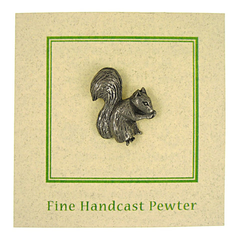 Sitting Squirrel Hand Made in UK Pewter Lapel Pin Badge Sitting Squirrel Hand Made in UK Pewter Lapel Pin Badge