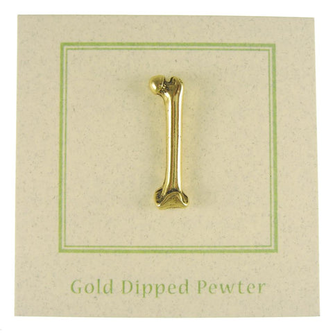 Femur Bone Gold Lapel Pin