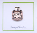 Birthday Cake Copper Lapel Pin