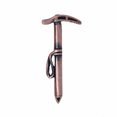 Mountaineering Axe Copper Lapel Pin | lapelpinplanet