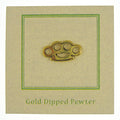 Brass Knuckles Gold Lapel Pin
