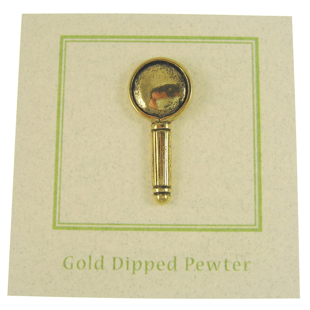 Magnifying Glass Gold Lapel Pin Lapelpinplanet