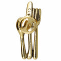 Fork Knife and Spoon Gold Lapel Pin