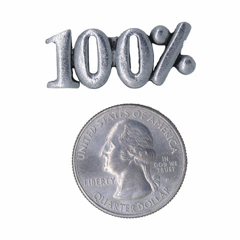 100% Lapel Pin