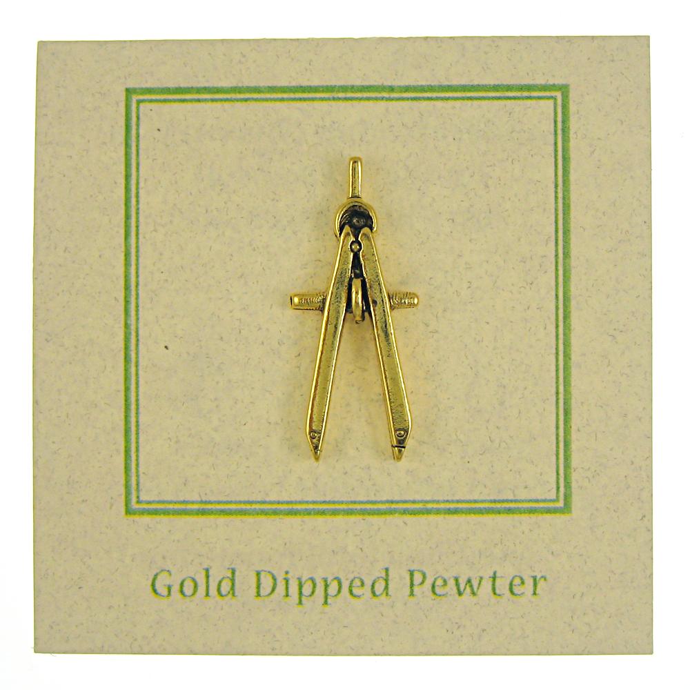 Engineering Compass Gold Lapel Pin – lapelpinplanet