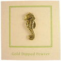 Seahorse Gold Lapel Pin