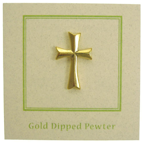 Cross Gold Lapel Pin